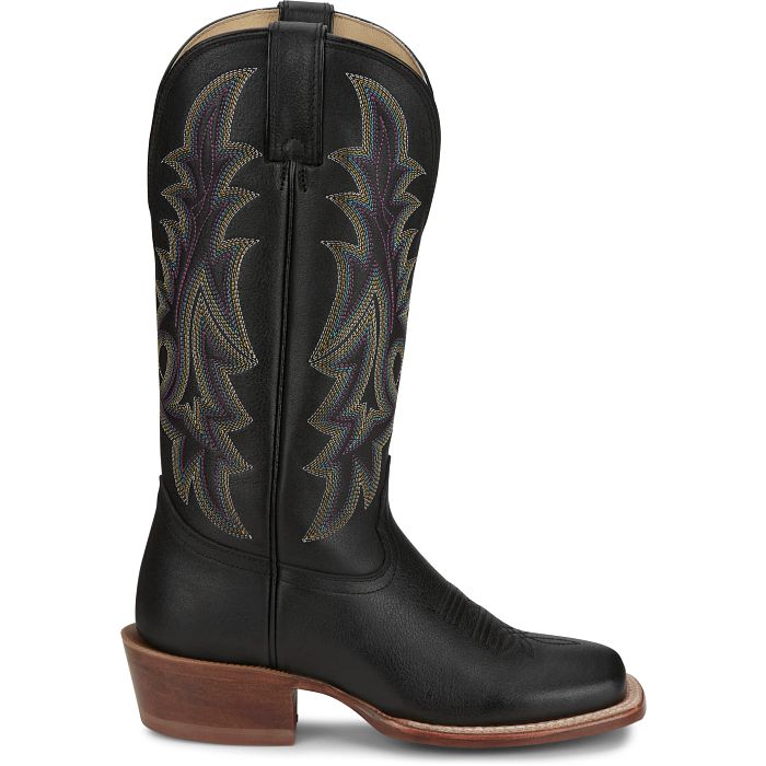 TONY LAMA Woman's ESTRELLA Black Cowhide Square Toe