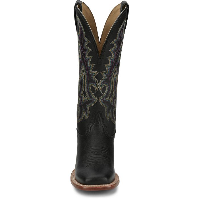 TONY LAMA Woman's ESTRELLA Black Cowhide Square Toe
