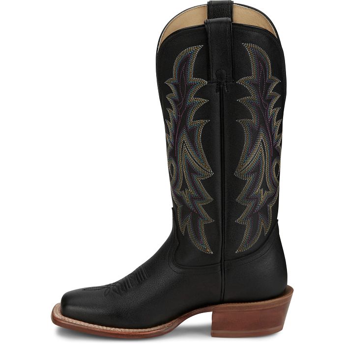TONY LAMA Woman's ESTRELLA Black Cowhide Square Toe