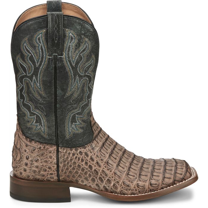 TONY LAMA MEN'S MARFA CIGAR HORNBACK CAIMAN BOOT Wide Square Toe