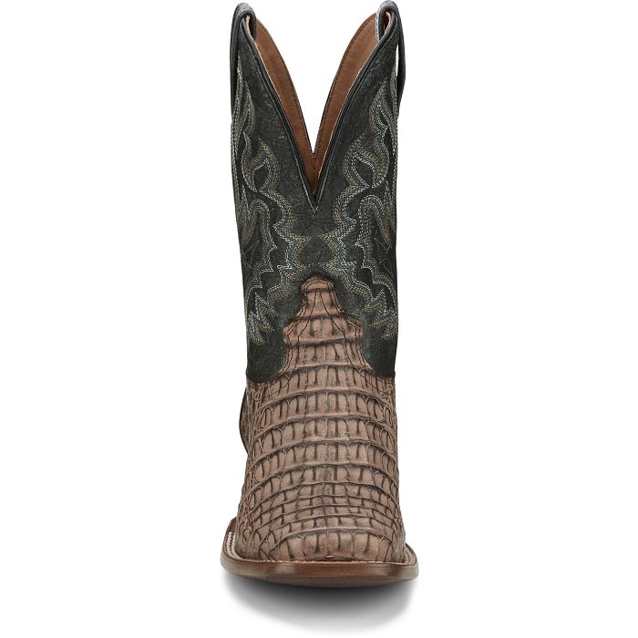 TONY LAMA MEN'S MARFA CIGAR HORNBACK CAIMAN BOOT Wide Square Toe