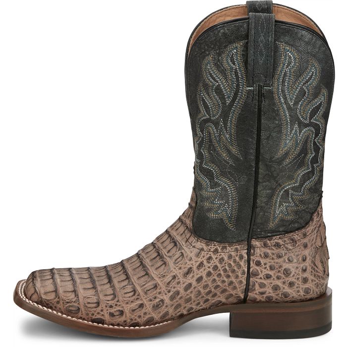 TONY LAMA MEN'S MARFA CIGAR HORNBACK CAIMAN BOOT Wide Square Toe