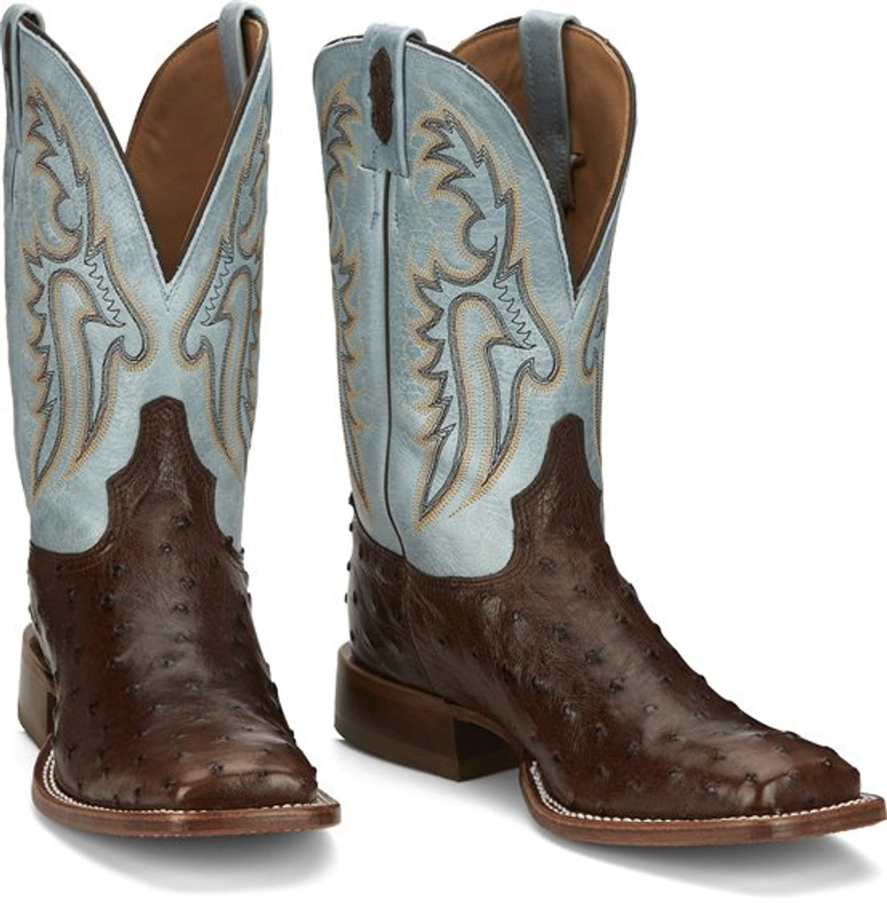 Tony Lama Men's Full Quill Ostrich Jacinto Bourbon
