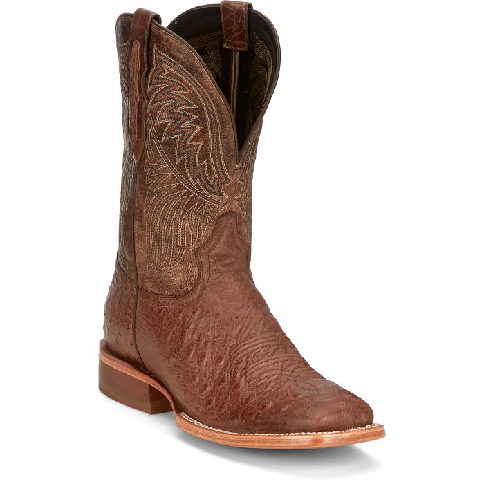 Men's Tony Lama Alamosa Tobacco Square Tow Ostrich boots SA6102