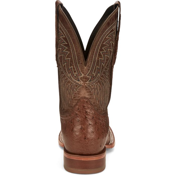 Men's Tony Lama Alamosa Tobacco Square Tow Ostrich boots SA6102
