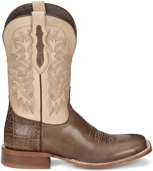 Tony Lama - Wide Square Toe - Jinglebob Brown Boots