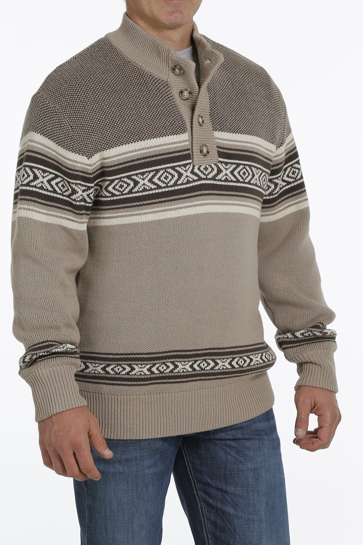 CINCH MEN'S PULLOVER SWEATER in Tan MWK1561001