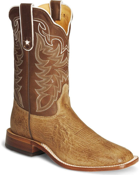 Men's Tony Lama- San Saba Travis O4177: Smooth Quill Ostrich Cowboy Boots