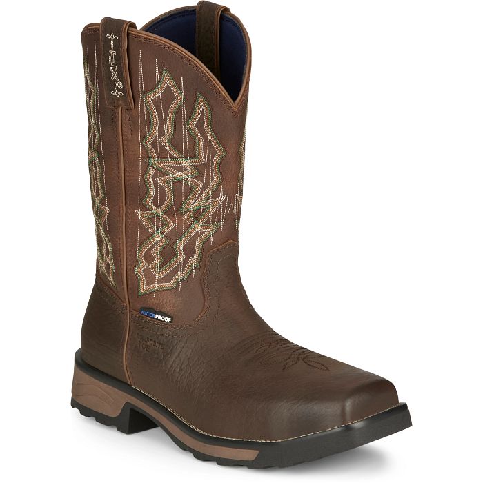 Tony Lama Men's waterproof (Anchor Water Buffalo) square composire Tony Lama TW3415