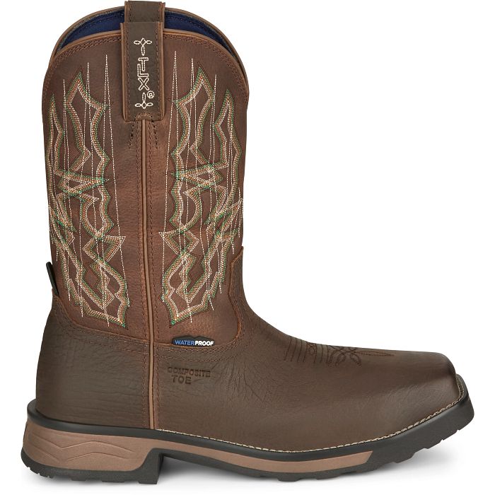 Tony Lama Men's waterproof (Anchor Water Buffalo) square composire Tony Lama TW3415