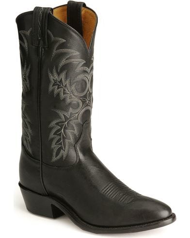 Men's Tony Lama Cowboy Boots: Black - R Toe - 7900