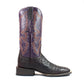 Men's Azulado Cowboy Boots: Jake - Full Quill Ostrich - Distressed Chocolate